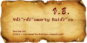 Vörösmarty Balázs névjegykártya